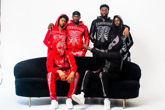 "UNREALISM"  SKELETON FULL SWEAT SUIT (Unisex)